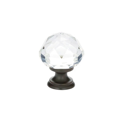 Emtek Diamond Crystal 1" Knob (shown in Oil Rubbed Bronze)
