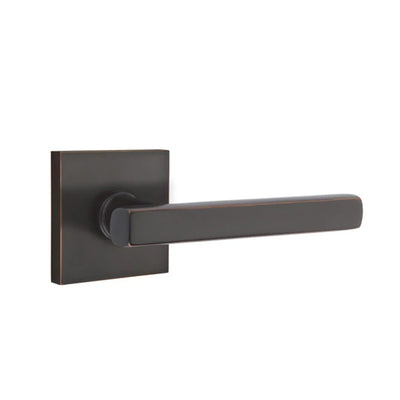 Emtek Freestone Lever with Square Rosette in Oil Rubbed Bronze