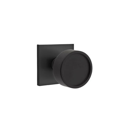 Emtek Verve Knob with Square Rosette in Flat Black