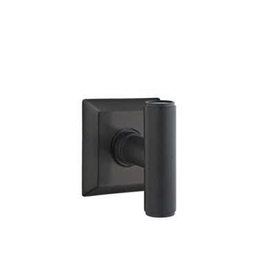 Emtek Ace Knob with Quincy Rosette in Flat Black