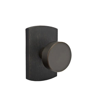 Emtek Round Bronze Knob with #4 Rosette in Medium Bronze