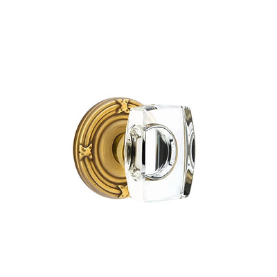 Emtek Windsor Knob with Ribbon & Reed Rosette in French Antique