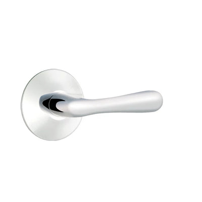 Emtek Basel Lever with Modern Rosette in Polished Chrome