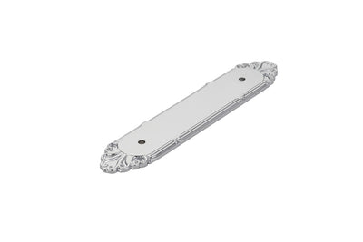 Emtek Ribbon & Reed Back Plate for 4" Pull in Polished Chrome