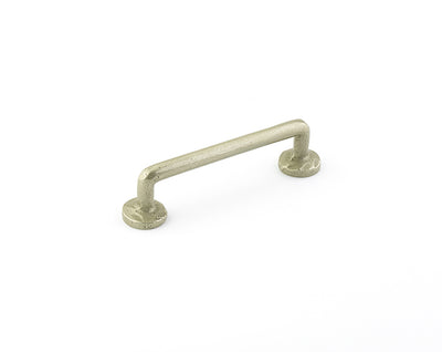 Emtek Sandcast Bronze Rod 3" C-C Pull in Tumbled White Bronze