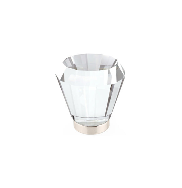 Emtek Brookmont Crystal 1" Knob (shown in Polished Nickel)