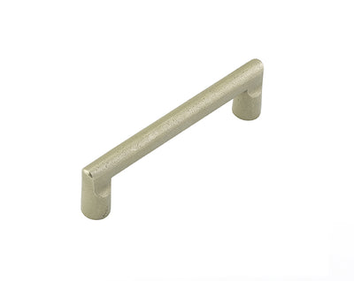 Emtek Sandcast Bronze Rail 3" C-C Pull in Tumbled White Bronze