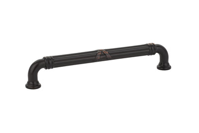 Emtek Ribbon & Reed 6" C-C Pull in Oil Rubbed Bronze