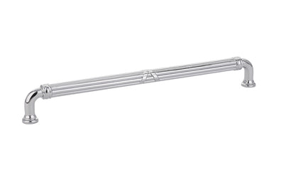 Emtek Ribbon & Reed 10" C-C Pull in Polished Chrome
