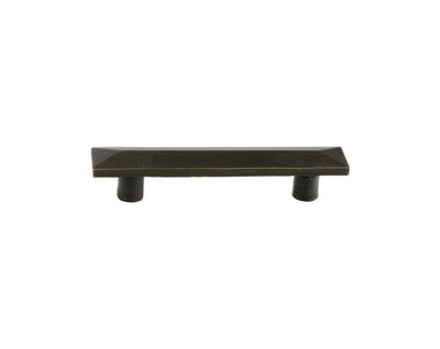 Emtek Sandcast Bronze Pyramid 3" C-C Pull in Medium Bronze