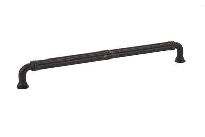 Emtek Ribbon & Reed 10" C-C Pull in Oil Rubbed Bronze