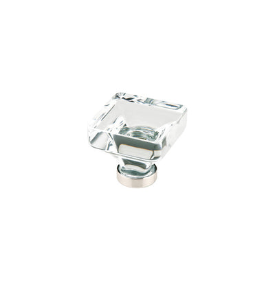 Emtek Lido Crystal 1-3/8" Knob in Polished Nickel