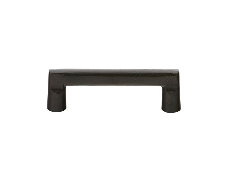 Emtek Sandcast Bronze Rail 3" C-C Pull in Flat Black Bronze