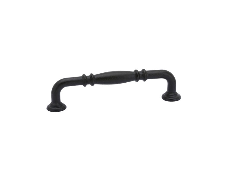 Emtek Tuscany Bronze Ribbed 3" C-C Pull in Flat Black Bronze