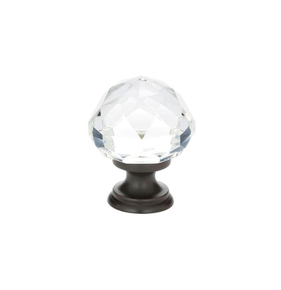 Emtek Diamond Crystal 1-1/4" Knob (shown in Oil Rubbed Bronze)