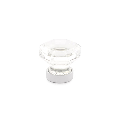 Emtek Old Town Crystal 1" Knob in Polished Chrome
