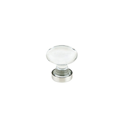 Emtek Hampton Crystal 1-1/4" Knob in Satin Nickel
