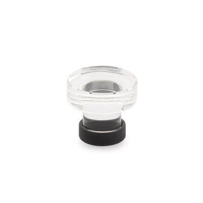 Emtek Grayson Crystal 1-3/4" Knob in Flat Black