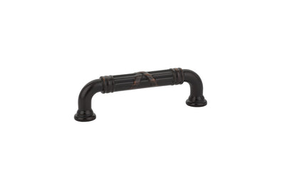 Emtek Ribbon & Reed 3-1/2" C-C Pull in Oil Rubbed Bronze