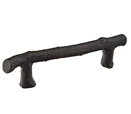 Emtek Sandcast Bronze Twig 3" C-C Pull (shown in Medium Bronze)