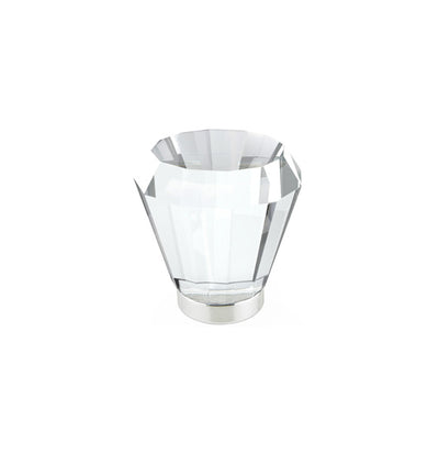 Emtek Brookmont Crystal 1" Knob in Satin Nickel