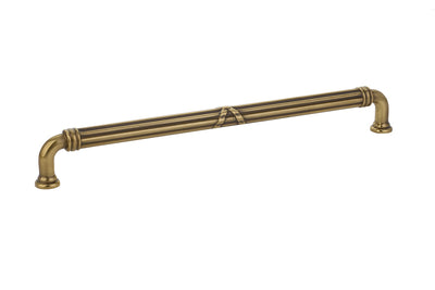 Emtek Ribbon & Reed 10" C-C Pull in French Antique