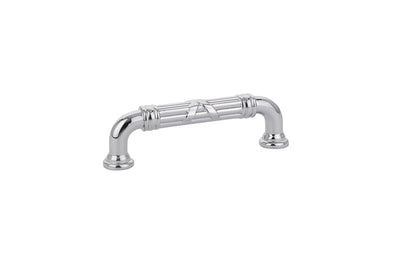 Emtek Ribbon & Reed 3-1/2" C-C Pull in Polished Chrome