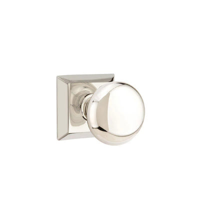 Emtek Providence Knob with Quincy Rosette in Polished Nickel