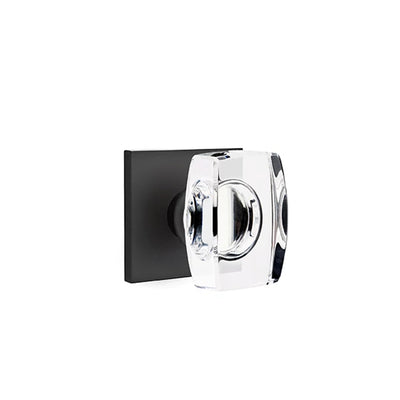 Emtek Windsor Knob with Square Rosette in Flat Black