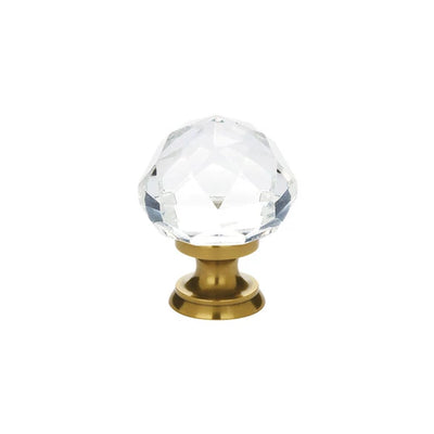 Emtek Diamond Crystal 1-3/4" Wardrobe Knob in French Antique