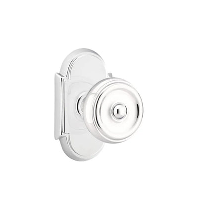 Emtek Waverly Knob with #8 Rosette in Polished Chrome