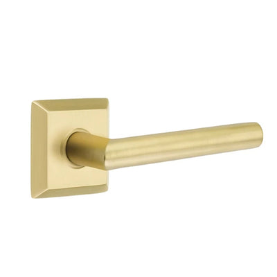Emtek Stuttgart Lever with Quincy Rosette in Satin Brass
