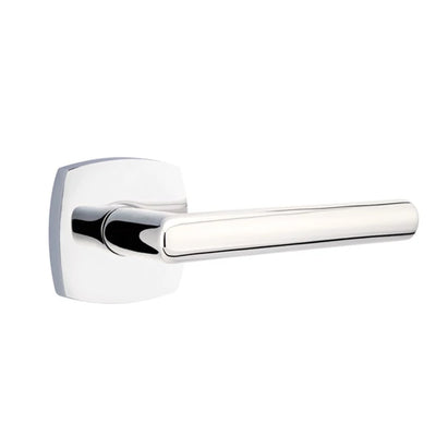 Emtek Stuttgart Lever with Urban Modern Rosette in Polished Chrome