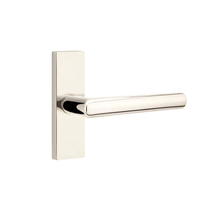 Emtek Stuttgart Lever with Stretto 1-1/2" x 5" in Polished Nickel