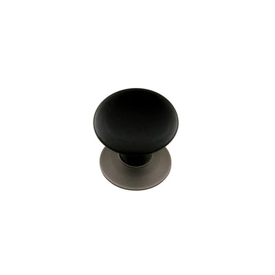 Emtek Porcelain 1-3/8" Ebony Knob in Pewter