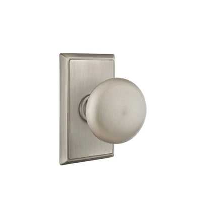 Emtek Providence Knob with Rectangular Rosette in Pewter