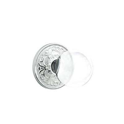 Emtek Bristol Knob with Lancaster Rosette in Polished Chrome