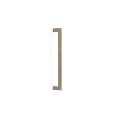Emtek Sandcast Bronze Rail 12" C-C Appliance Pull in Tumbled White Bronze