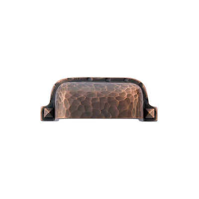 Emtek Hammered 3" C-C Bin Pull in Oil Rubbed Bronze