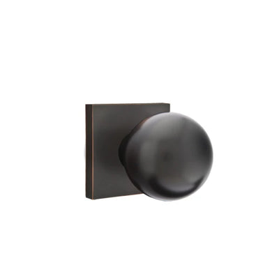 Emtek Orb Knob with Square Rosette in Oil Rubbed Bronze