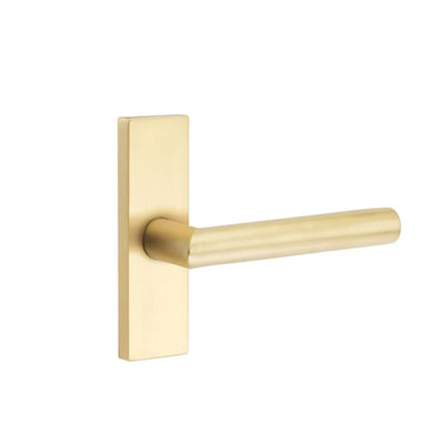 Emtek Stuttgart Lever with Stretto 1-1/2" x 5" in Satin Brass