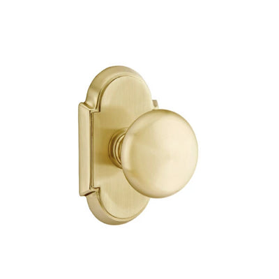 Emtek Providence Knob with #8 Rosette in Satin Brass
