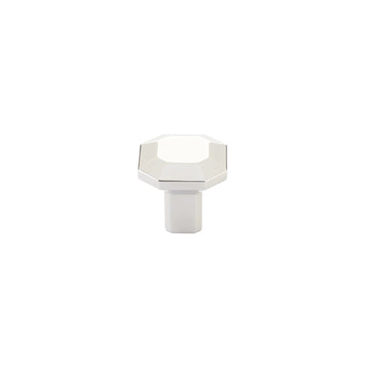 Emtek Riviera 1-1/4" Square Knob in Polished Nickel