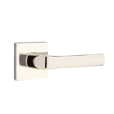 Emtek Spencer Lever with Square Rosette in Polished Nickel