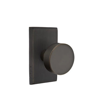 Emtek Round Bronze Knob with #3 Rosette in Medium Bronze