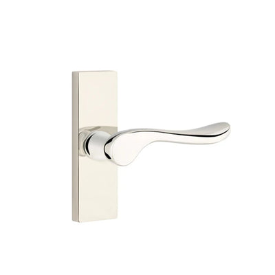 Emtek Luzern Lever with Stretto 1-1/2" x 5" in Polished Nickel