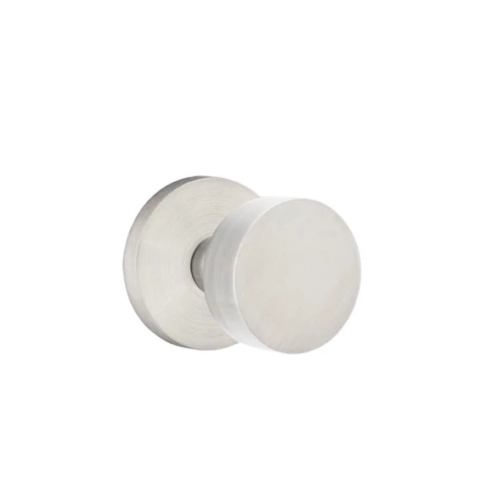 Emtek Round Stainless Steel Knob with Disk Rosette in Brushed Stainless Steel