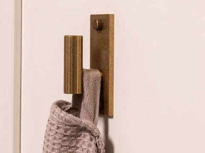 Armac Martin MIX Straight Knurled Single Vertical Wall Hook