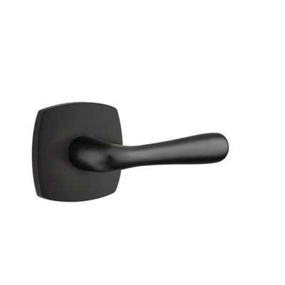 Emtek Basel Lever with Urban Modern Rosette in Flat Black