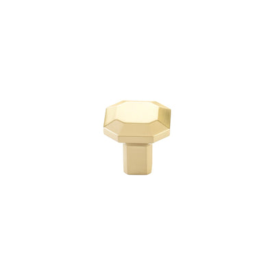 Emtek Riviera 1-1/4" Square Knob in Satin Brass